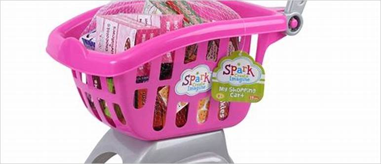 Toy shopping cart pink